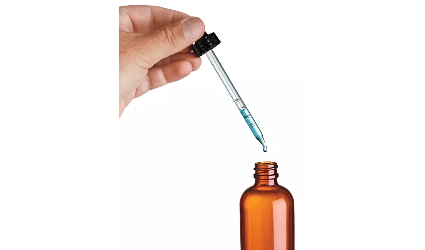Empty Graduated Glass Dropper Bottle 2oz/4oz