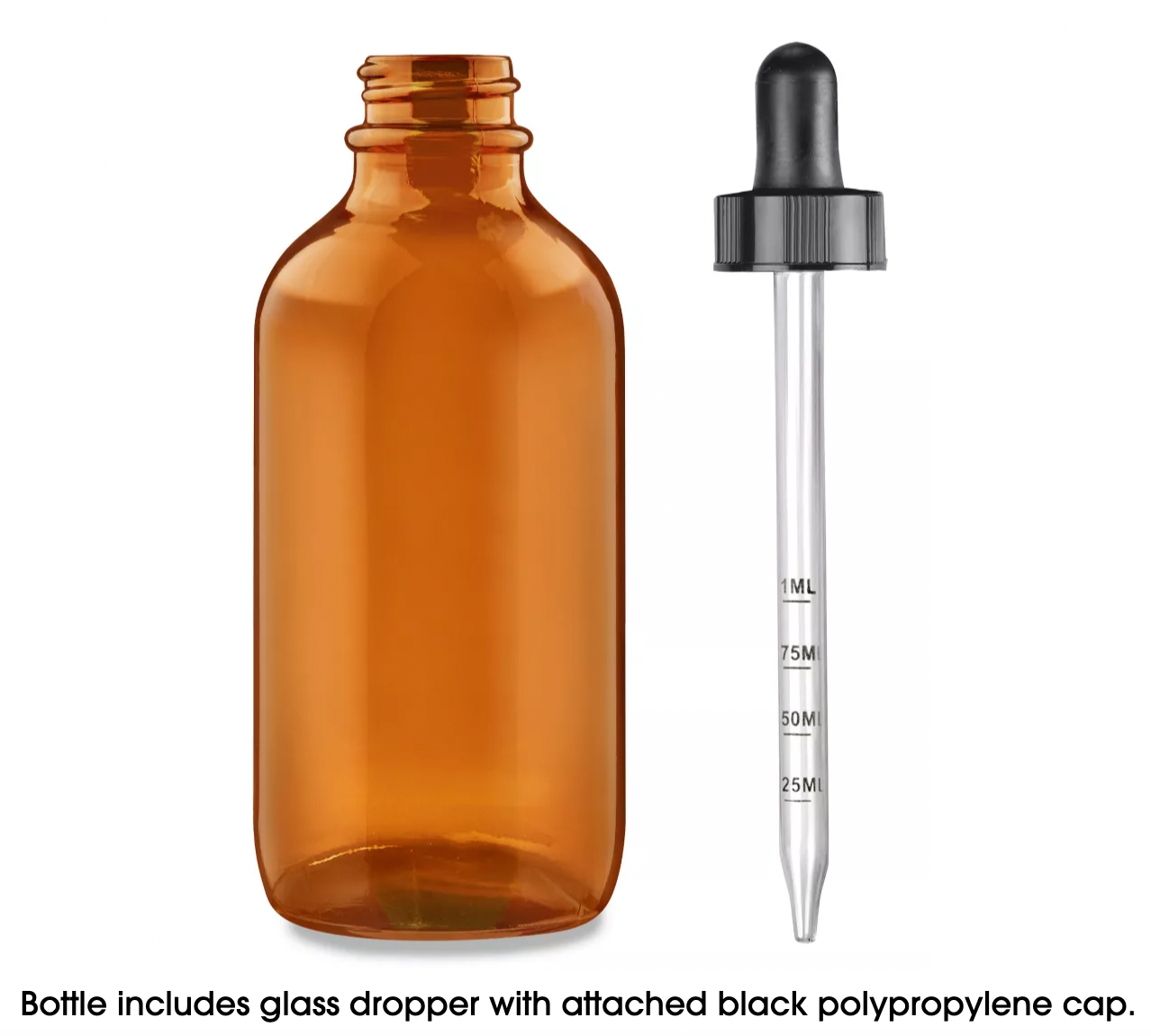 Empty Graduated Glass Dropper Bottle 2oz/4oz